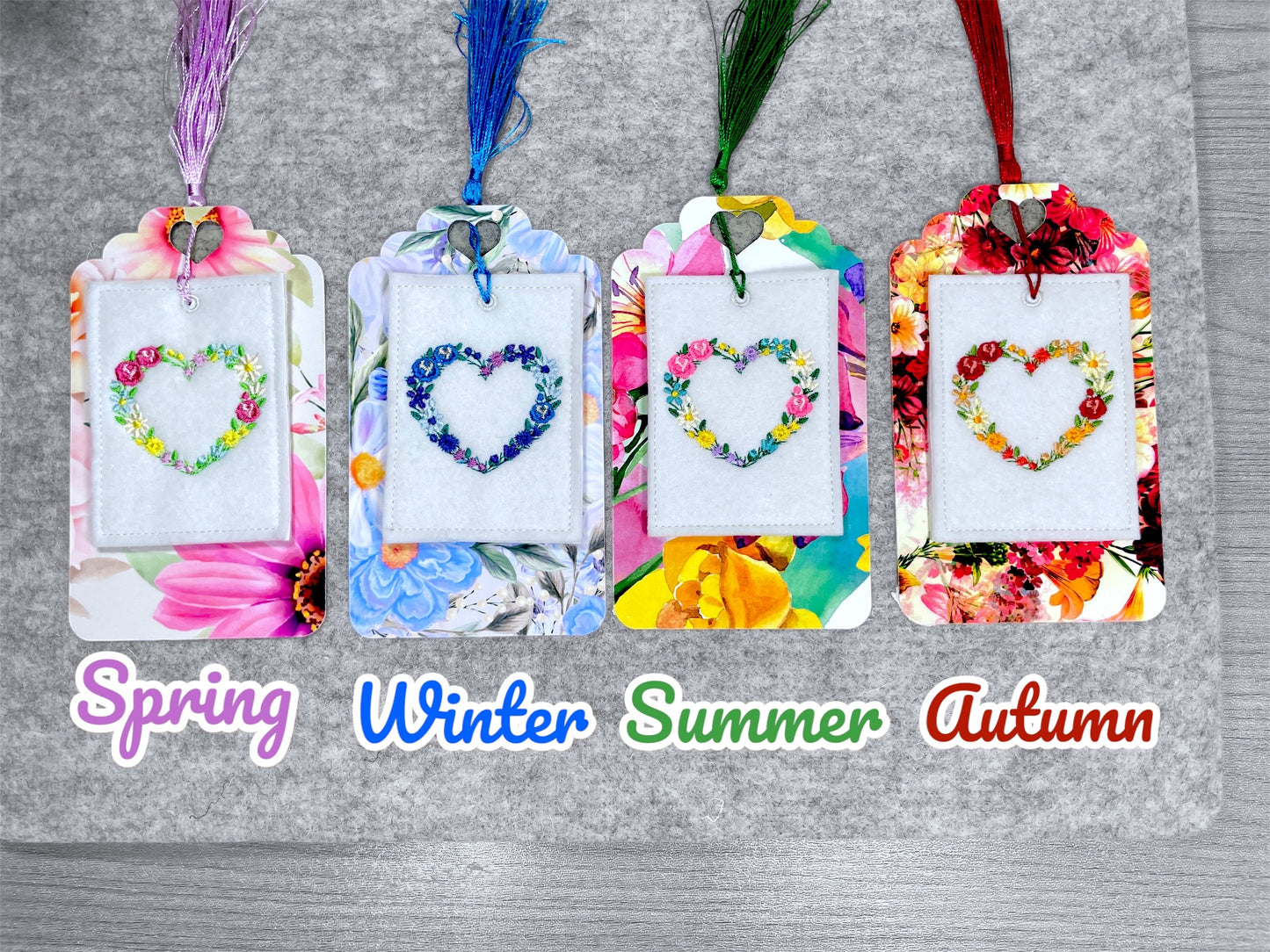 Embroidered bookmark personalized with initial