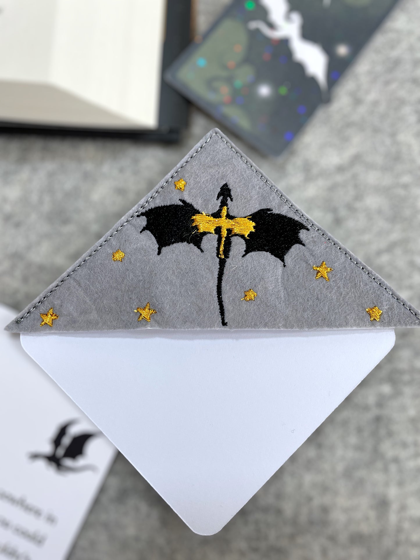 Embroidered Dragon Bookmark