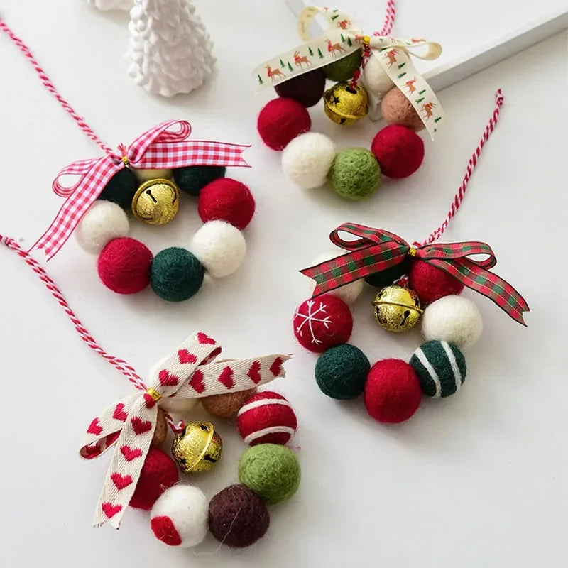 Christmas Felt Ornaments Mini Wool Felt Garland
