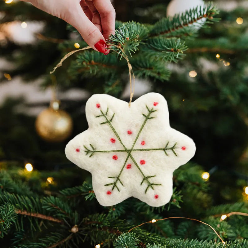 Felt Christmas Ornaments Handmade Felt Heart/Snowflake/Tree