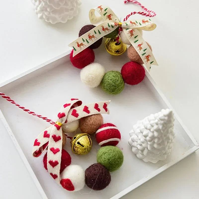 Christmas Felt Ornaments Mini Wool Felt Garland
