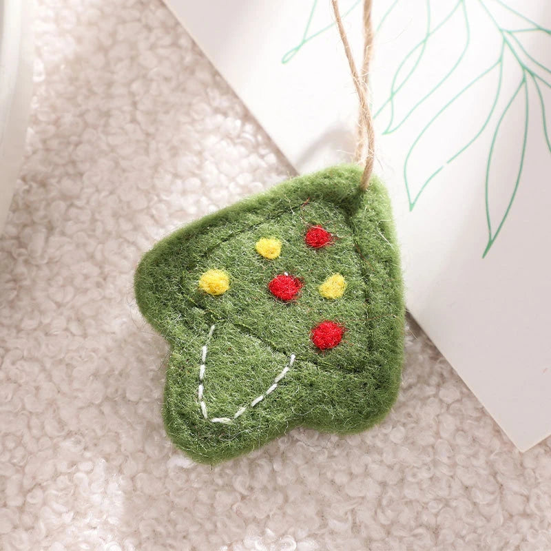 Christmas Felt Ornaments Set of 9