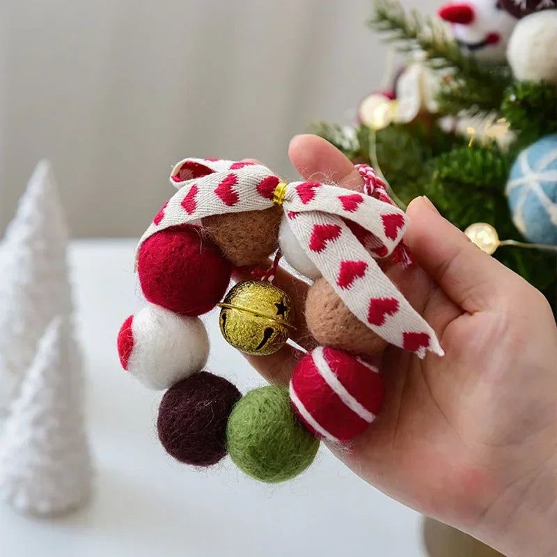 Christmas Felt Ornaments Mini Wool Felt Garland