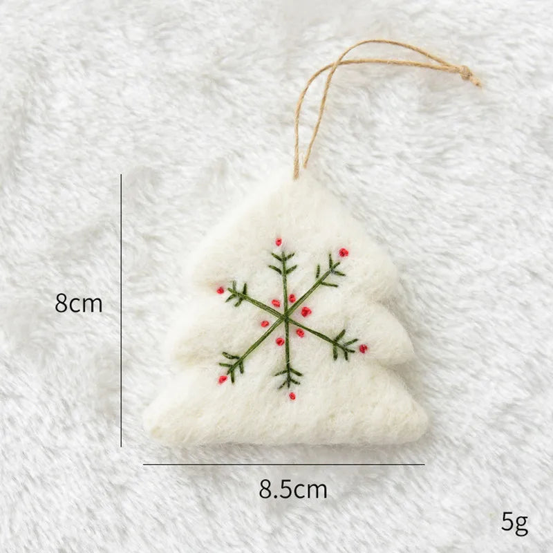 Felt Christmas Ornaments Handmade Felt Heart/Snowflake/Tree