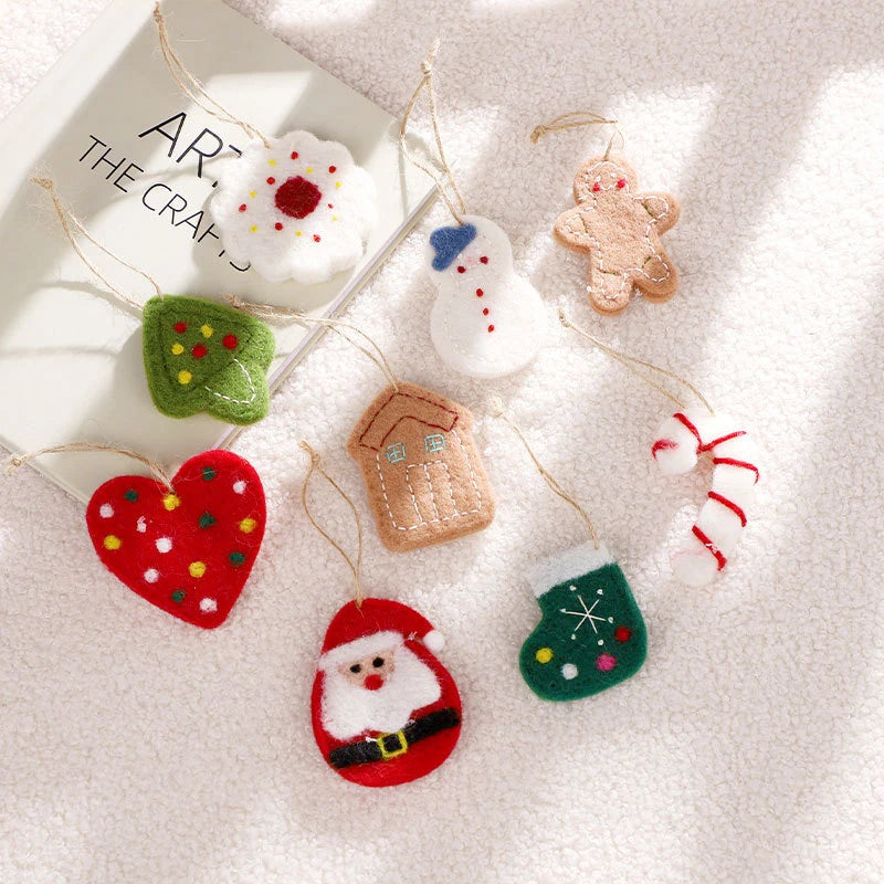 Christmas Felt Ornaments Set of 9