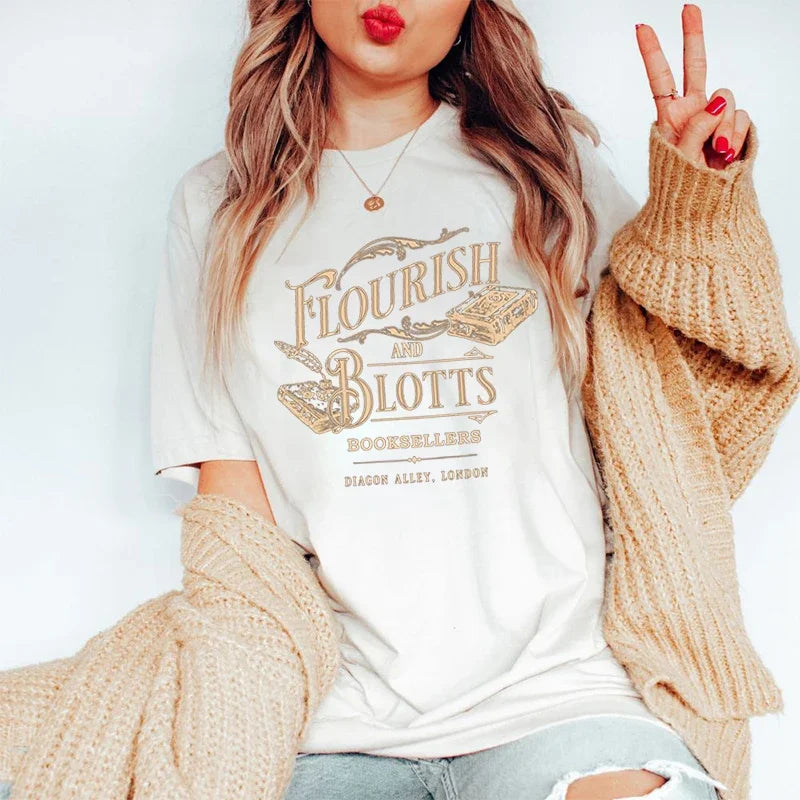 Flourish And Blotts Bookish Shirts
