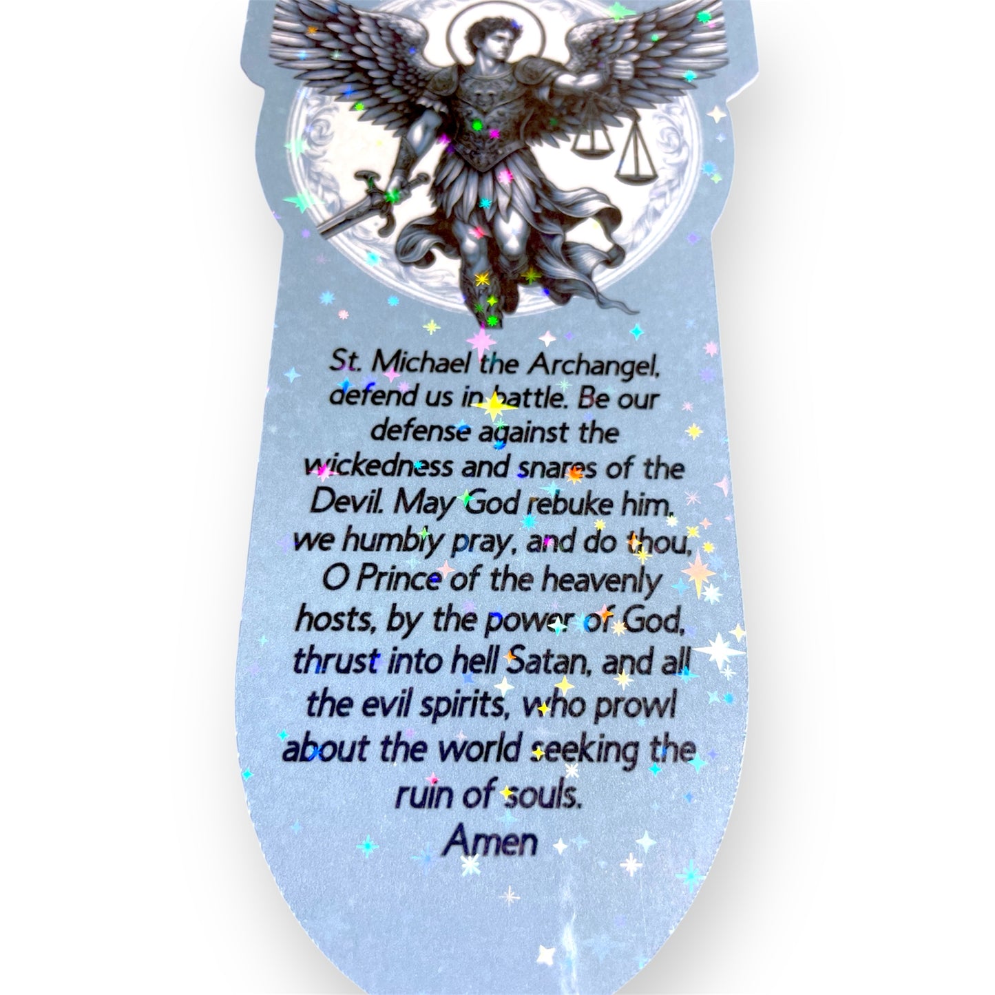 Paper laminated st Michael bookmark