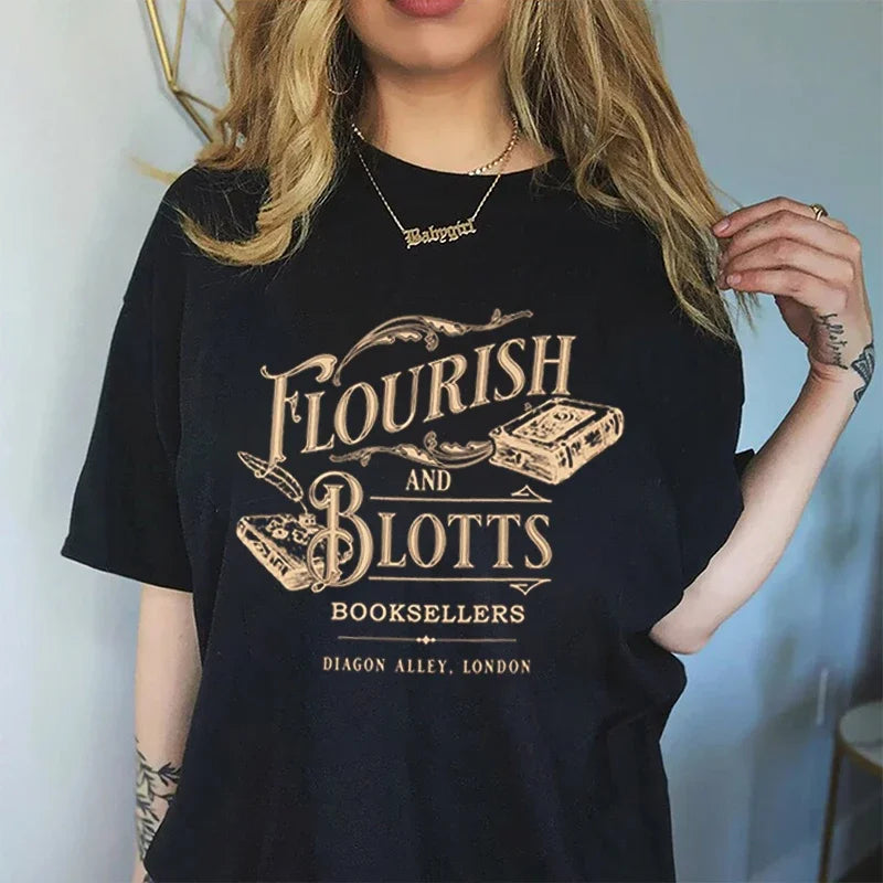 Flourish And Blotts Bookish Shirts