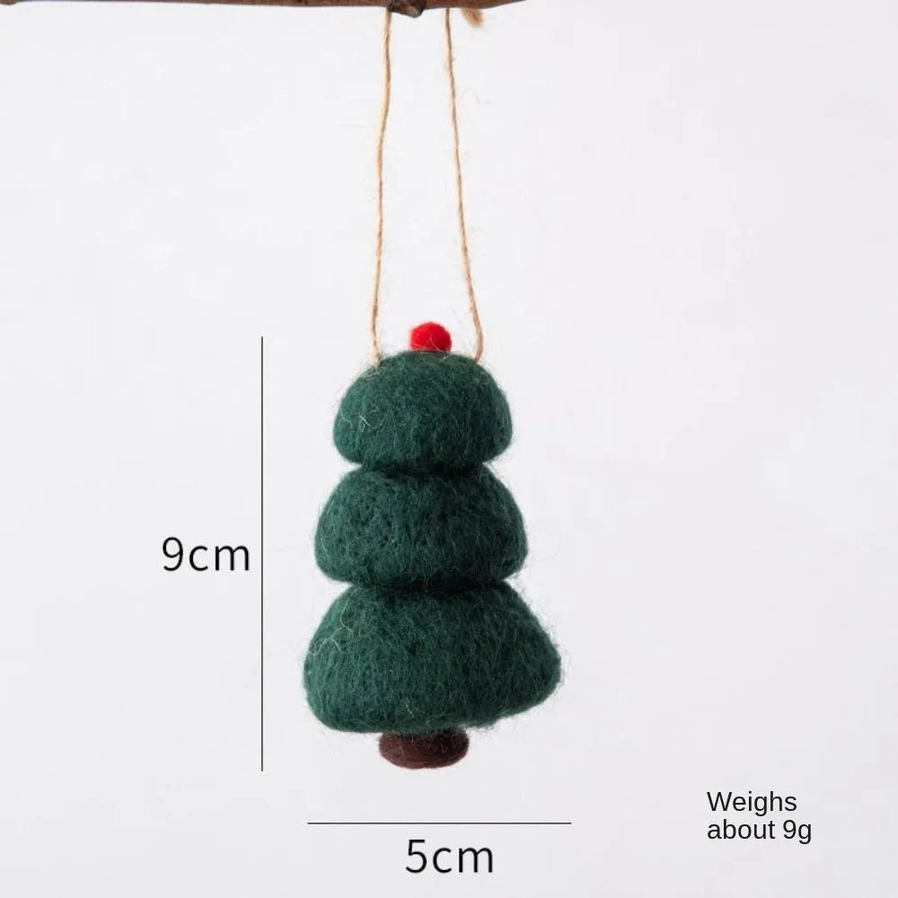 Felt Mushroom Christmas Ornaments Set of 3