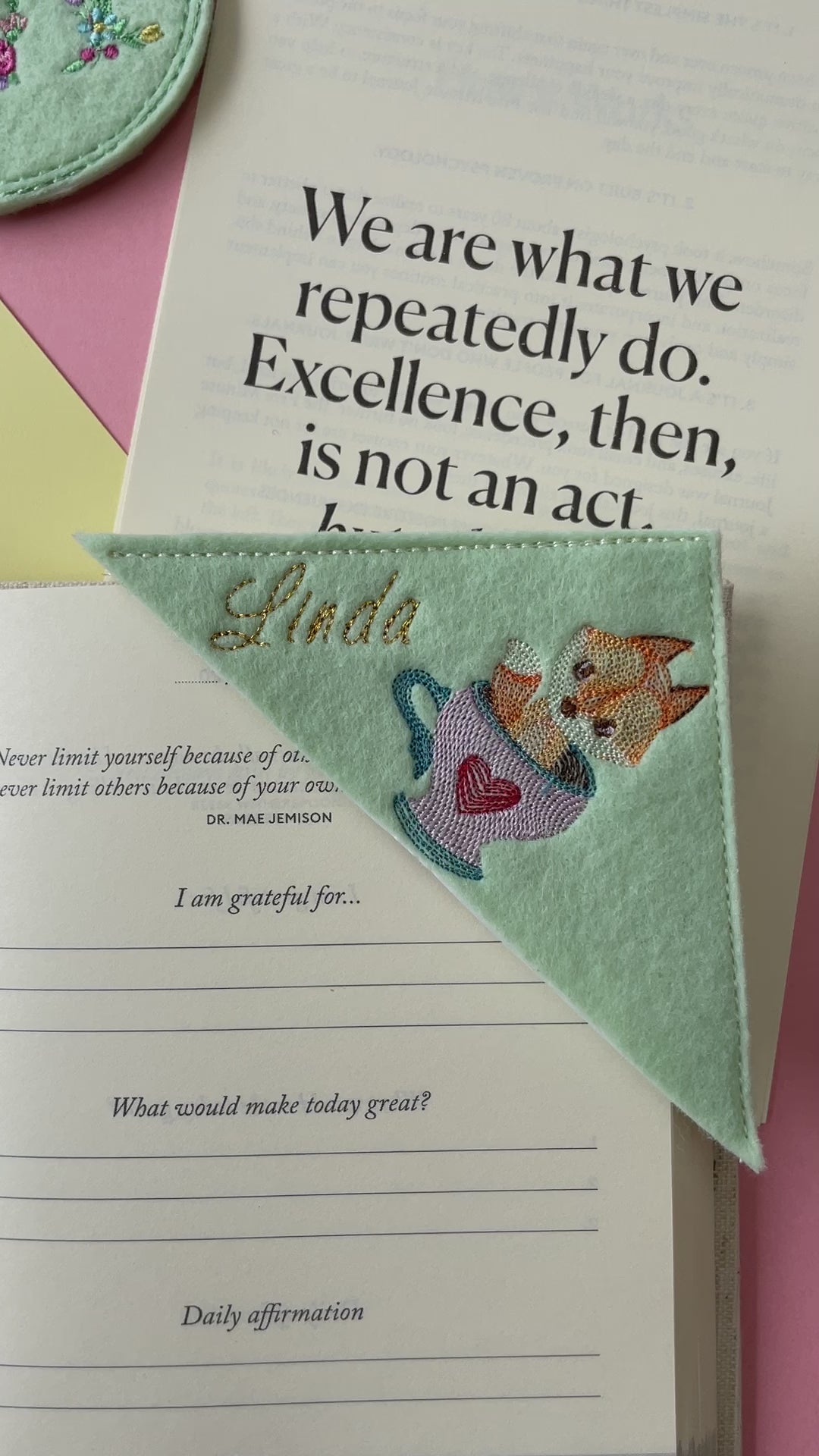 personalized fox bookmark for readers