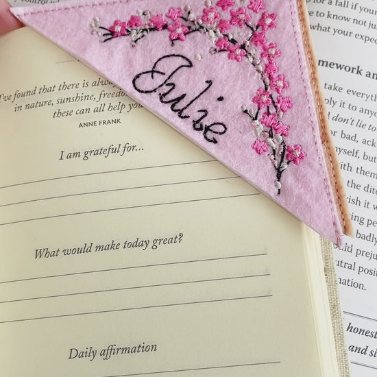 Cherry Blossom Tree Corner Bookmark