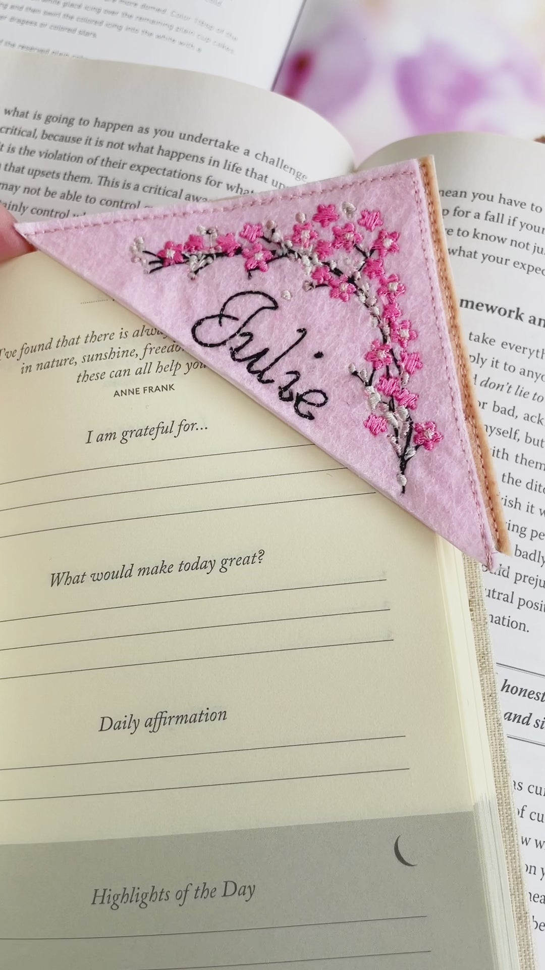 Cherry Blossom Tree Corner Bookmark